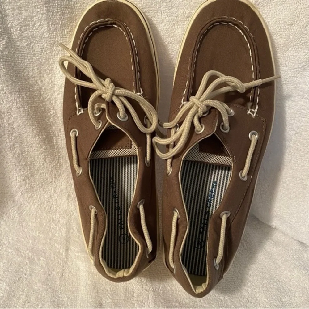 Fall Creek Shoes Mens Size 8 Lace Up Flats Boat Brown Bellaire‎